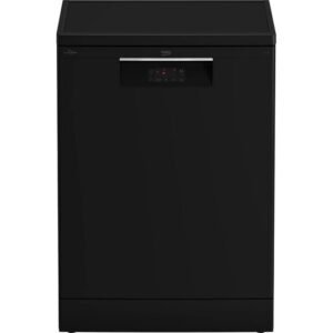 Beko غسالة صحون بيكو 5 برامج 14 شخص 60 سم - اسود - LED - نصف تحميل + نظافة مكثفة + ملمع بخار - BDFN15420B