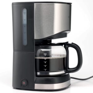 Kenwood كينوود ماكينة تحضير القهوة بالتقطير، 900 واط، 12 كوب، إيقاف تلقائي، فلتر دائم، CMM10.000BM، فضي 2.8 L 900 W CMM10.000BM أسود/ فضي